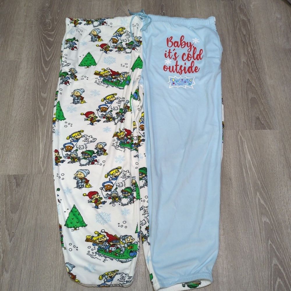 Nickelodeon Rugrats Women 3X Baby Its Cold Outside FleecePJ Pants W/ Pockets 504